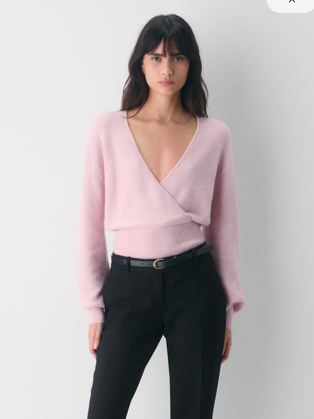 Aritzia SoftSpoke Dear Wrap Sweater Dusty Pink